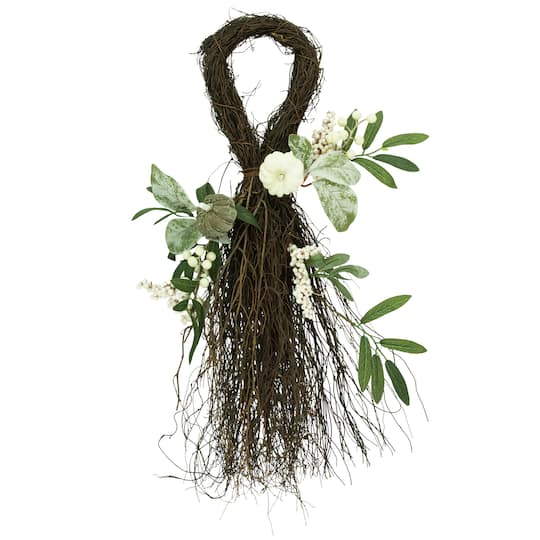 24" Pumpkins & Berries Artificial Fall Harvest Twig Teardrop Swag By Northlight in Brown | Michaels®